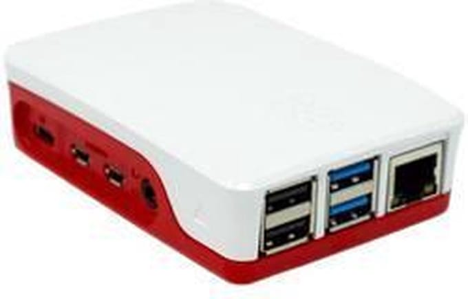 Raspberry Pi 4 Case - Red/White - Case - Raspberry Pi - Wit