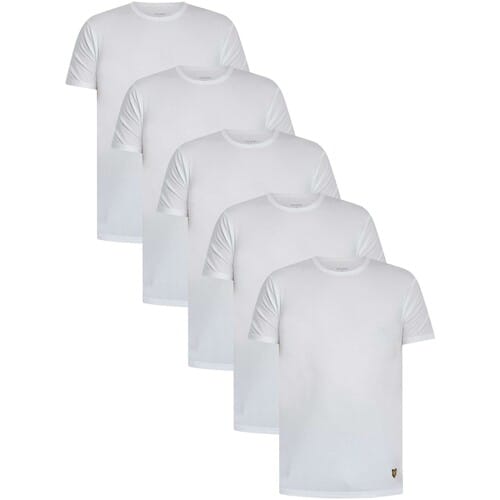 T-shirt Korte Mouw Lyle &amp; Scott Set van 5 basic lounge T-shirts