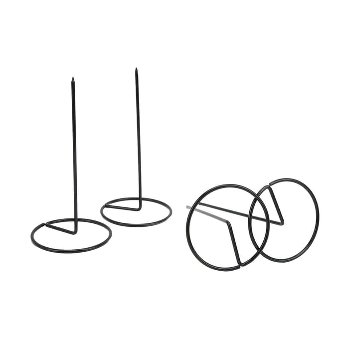 4 stuks Bonhouder Zwart 14,5 cm Lang Stabiele Basis Afneembaar Ontwerp Herbruikbaar Beschermend Rubber black