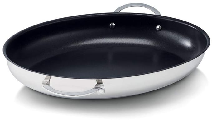 Vispan 38 x 25 cm van roestvrij staal - perfect voor braden
