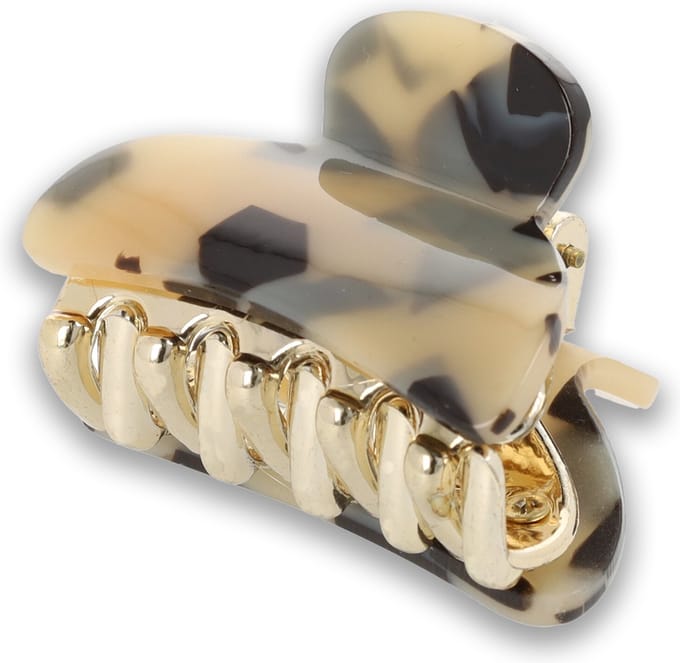 Lajetti - Haarklem Klein Goud met Panterprint - Dames Hairclip