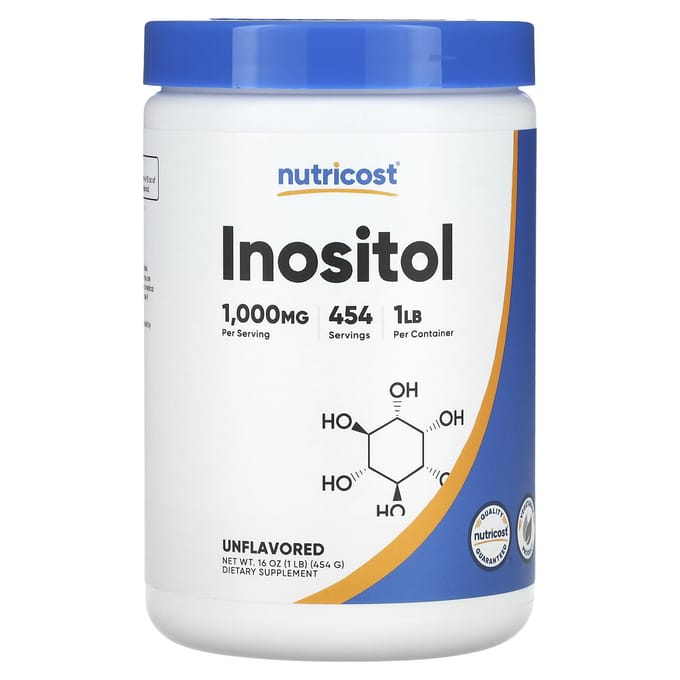 Nutricost, Inositol, Ongezoet, 1.000 mg, 16 oz (454 gr)