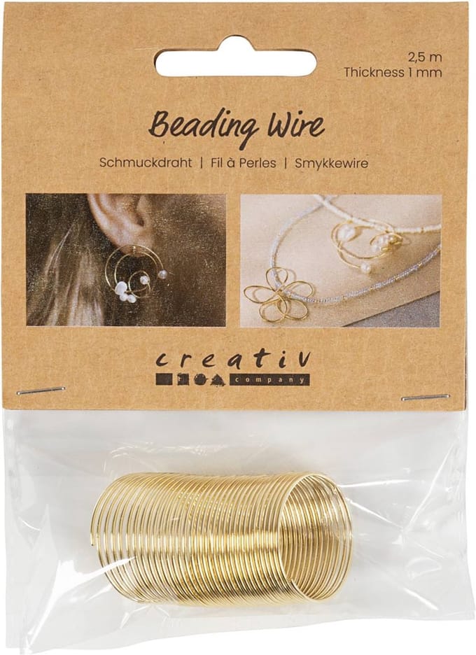 Creativ Company Sieradendraad 1 mm Goud 2,5 m