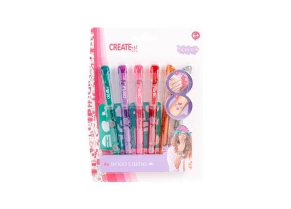 Create it! Tattoo parfum pen set kinderen - tattoo gelpennen en sjablonen.