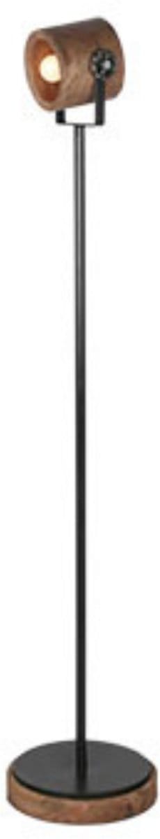 by Mooss - Vloerlamp - Enkel - Hout - Metaal - Robuust - Industrieel - 140cm