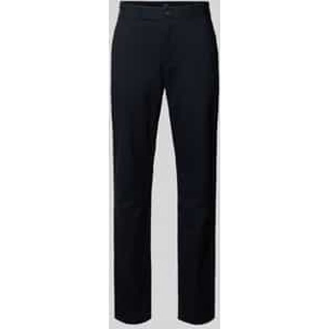 Slim fit stoffen broek met achterzakken