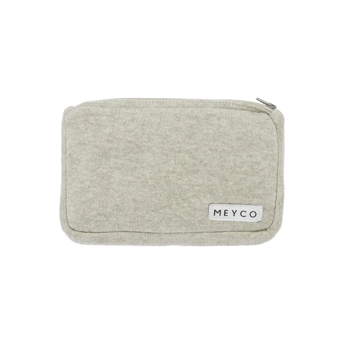 Meyco Baby Knit Basic billendoekjesetui - sand melange