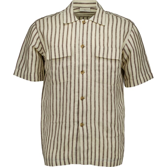 Seven Dials Finley 191 Shirt Ss Korte Mouw Overhemden Donkerbruin Sdl26113cr59