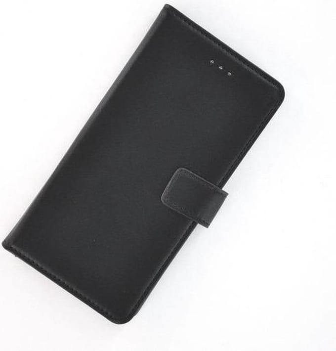 Wallet bookcase luxe effen zwart hoesje Geschikt voor Huawei Enjoy 7 Plus