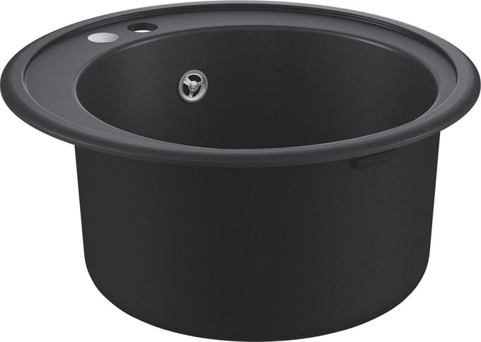GROHE K200 Composiet Spoelbak - 51cm - Inbouw - Met overloop - Granite Black