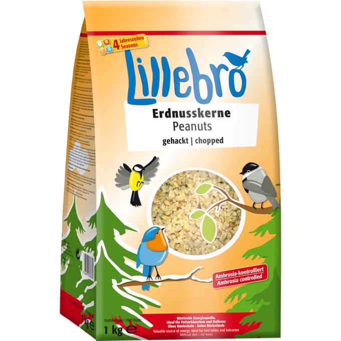 3kg Gehakte Pinda's Lillebro Vogelvoer voor Wilde Vogels