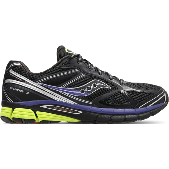 Saucony Guide 7 Sneakers Heren - Zwart - Maat 40.5 - Mesh/Synthetisch