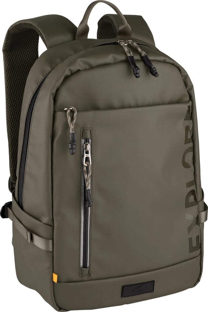 camel active Laptop rugzak Rugzak met laptopvak Explore Backpack Khaki Kaki