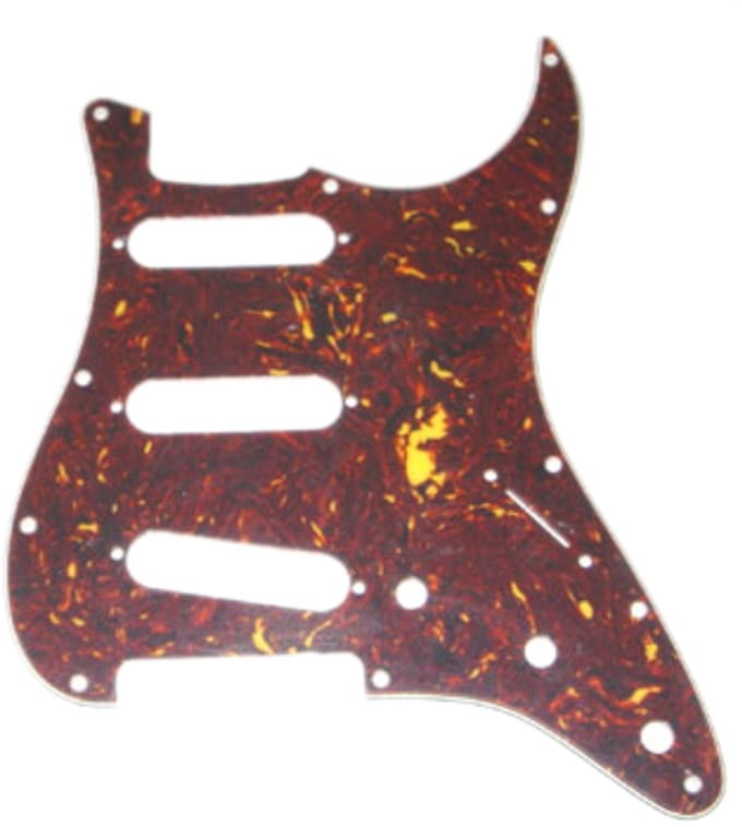 Fender Modern Style Pickguard Strat Tortoise Shell 4-Ply 11-Hole - Pickguard