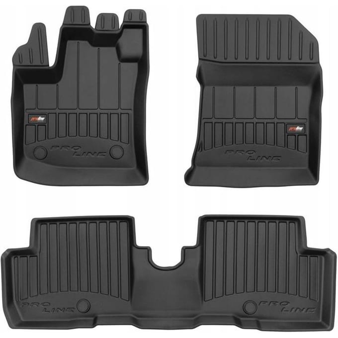 FROGUM 3D - Automatten Set - Perfecte Pasvorm - Geurloos TPE - Hoge 6cm Rand