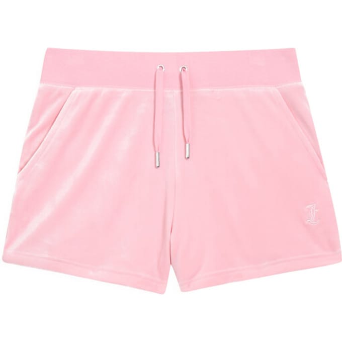 Juicy Couture Classic Velour Short With Back Pocket ROZE - Maat XS