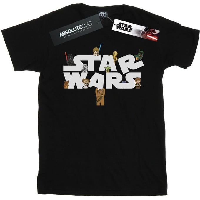 Star Wars Jongens Kiddie Logo T-shirt (Zwart)
