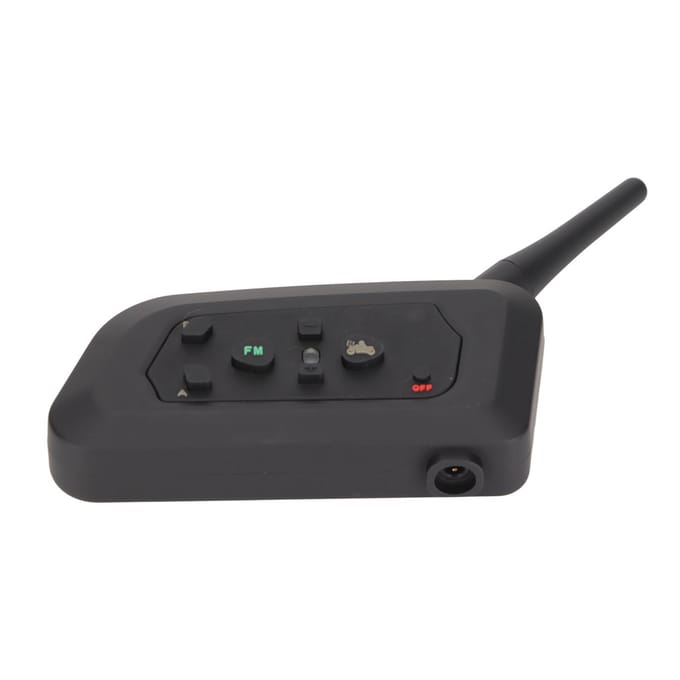 Bluetooth-helmheadset IP65 waterdicht FM-radio met een spreekbereik van 1000 meter Motorintercomhoofdtelefoon black