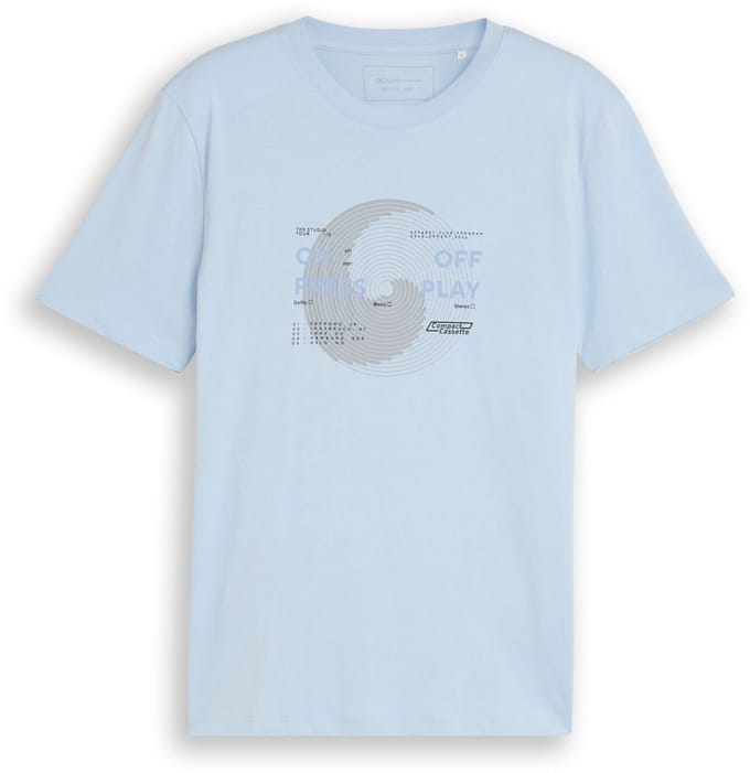 Tom Tailor Denim - T-shirt met print - Maat M - Light Metal Blue