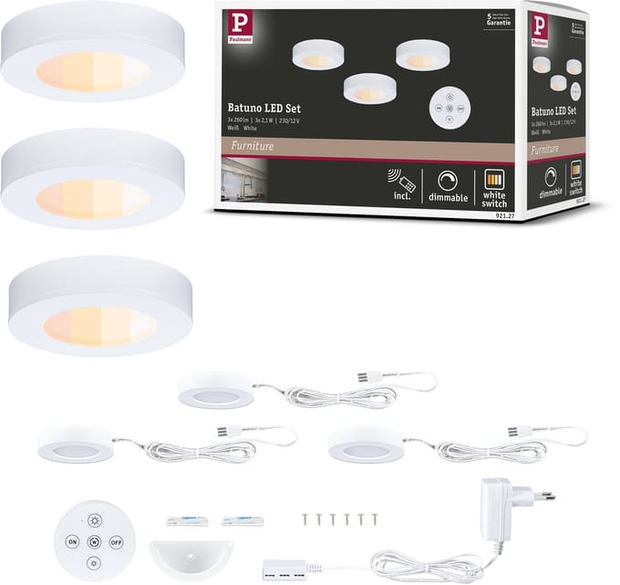 Paulmann Batuno LED-opbouwlamp LED 2.1 W Warmwit tot neutraalwit Wit