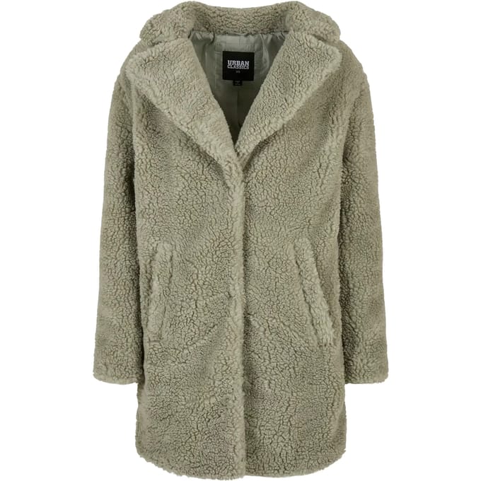 Damesjas Urban Classics oversized sherpa-grandes tailles
