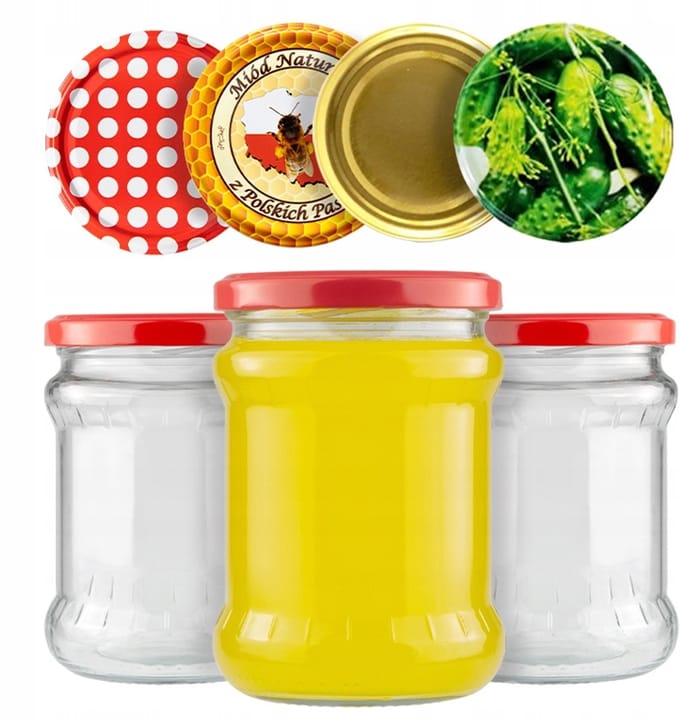 Słoik 500ml - Gevriesdroogd - Steriliseerbaar - Diverse Kleuren Deksel