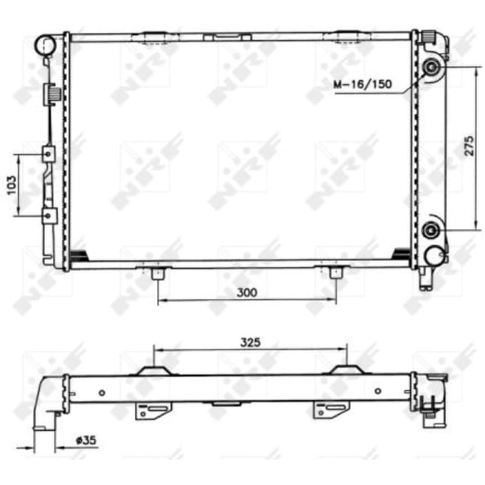 Radiator, motorkoeling NRF 516580