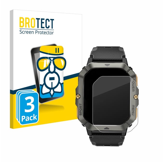 Screenprotector 3 Stuks voor Banlvs Smartwatch 2.02" Beschermglas transparant