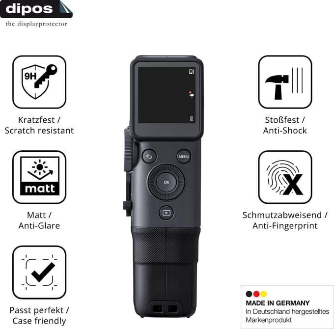dipos – 2x Matte Pantserfolie geschikt voor Fujifilm Instax Mini Evo Cinema | 9H Screenprotector