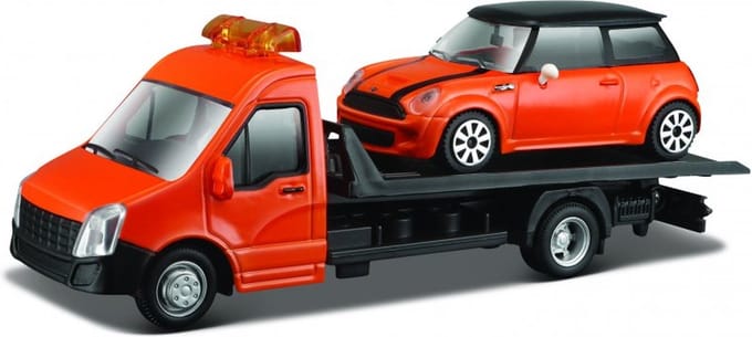 Bburago MINI Cooper - Modelauto - Schaal 1:43 - Oranje/Zwart