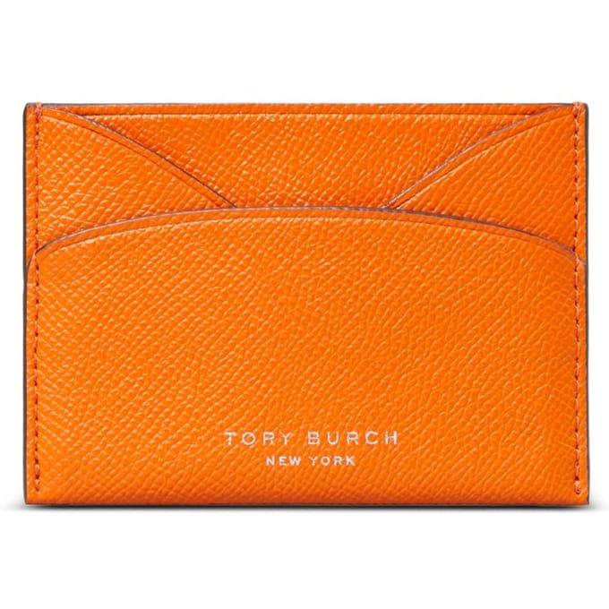 Tory Burch creditcard houder oranje vrouw romy