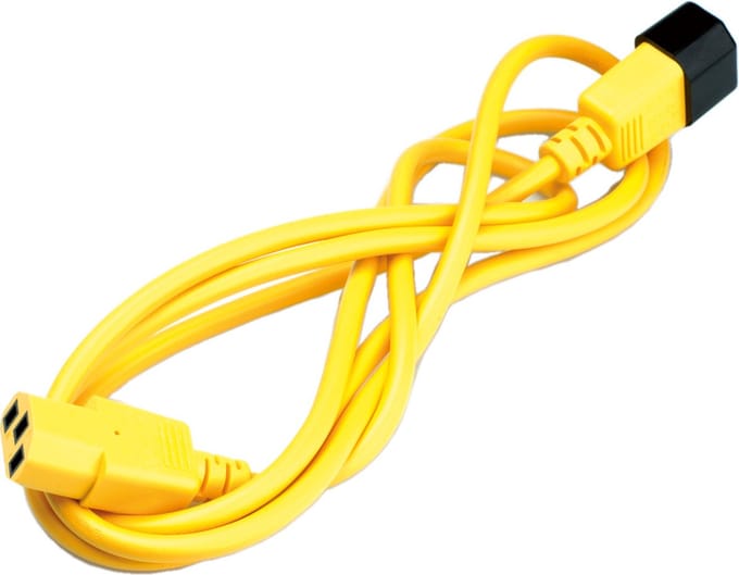 ROLINE stroomverlengkabel, IEC 320 C14 - C13, geel, 1,8 m