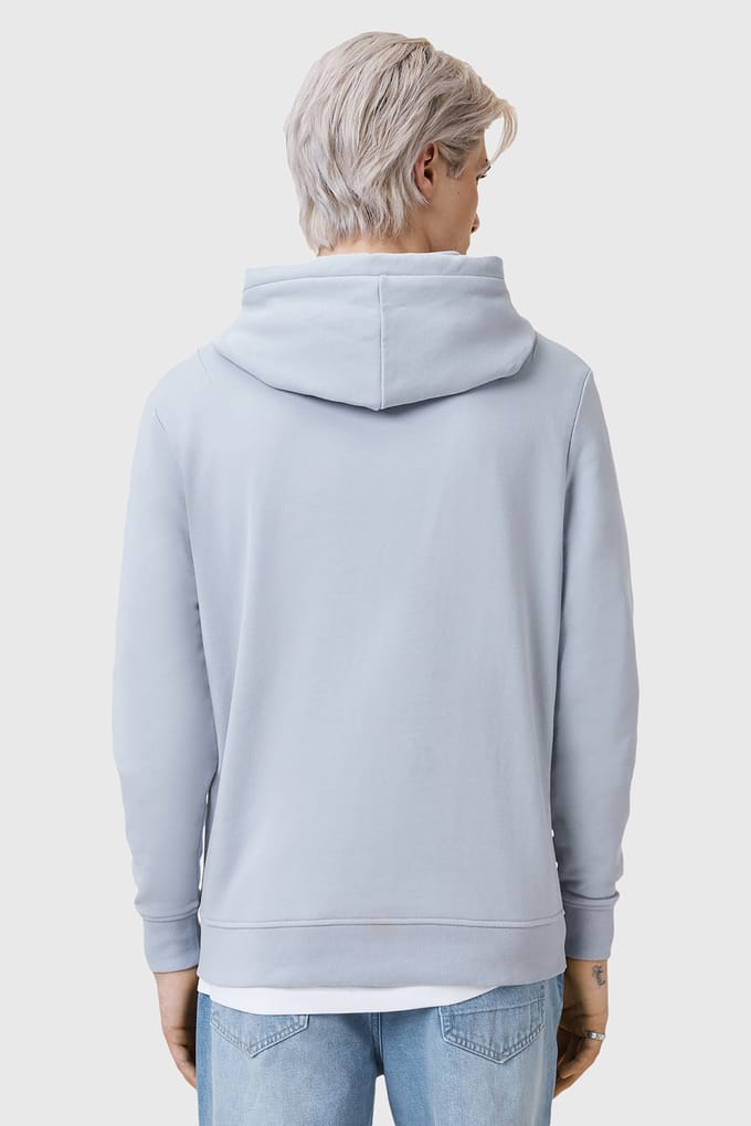 AllSaints Raven Oth Hoody Willow Blue Maat: S | Hoodies Outlet | Heren | Blauw