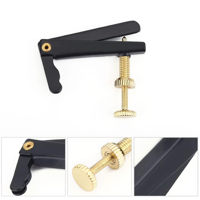 4 Stuks Duurzame Metalen Fijnstemmers Snaarstellers Vervangingsonderdelen voor 3/4 4/4 Cello(Zwart) brown