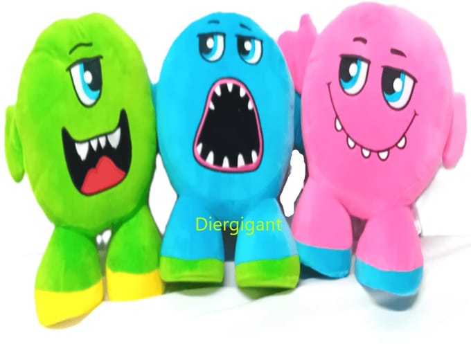 Chikko Quality - Pluche - Honden Speeltje - Roze/blauw - 29 cm