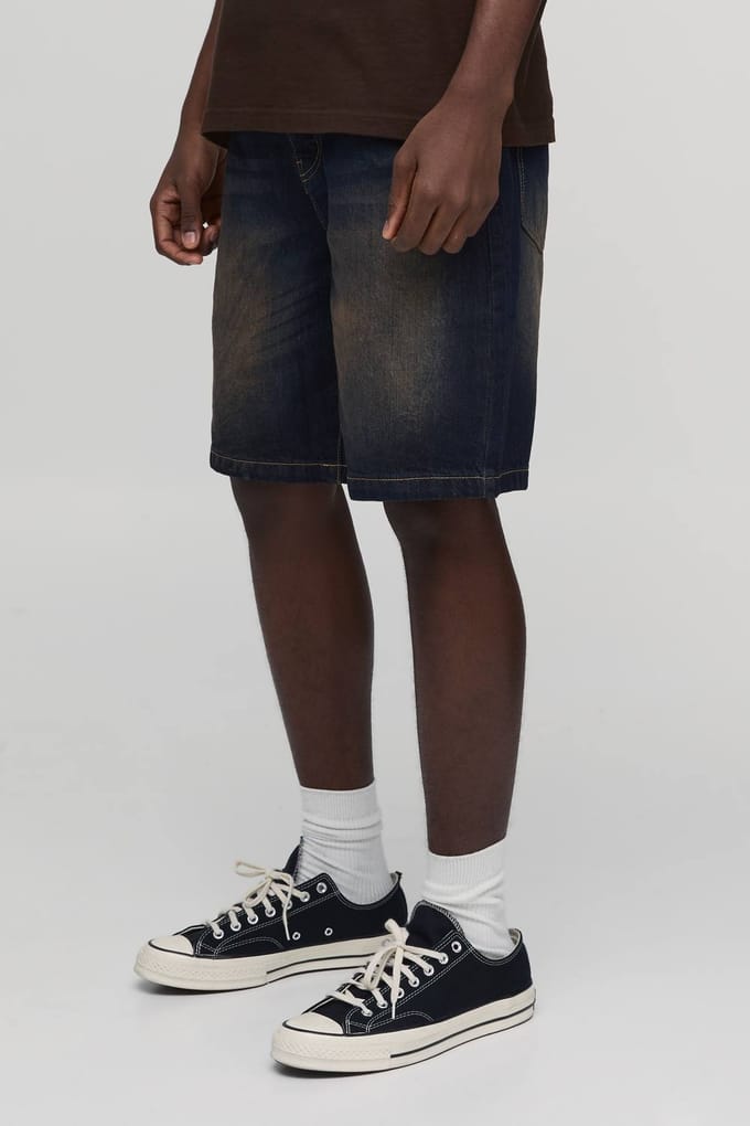Relaxed Stijve Denim Shorts | Dark Wash | Size 32