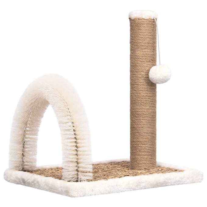 vidaXL - Kattenkrabpaal - met - borstelboog - en - krabpaal