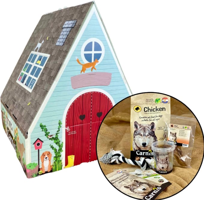 Carnis puppy foodbox & playhouse kip small