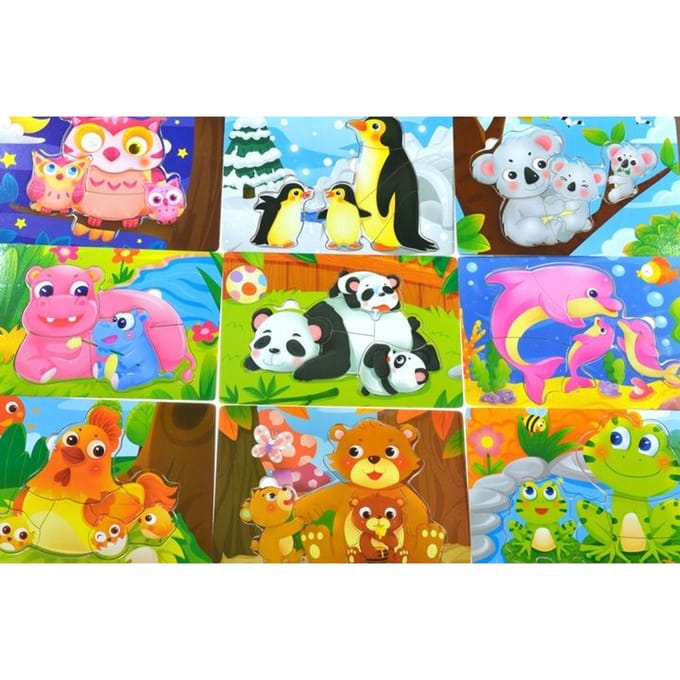 9-delige Houten Educatieve Puzzel Set voor Kinderen