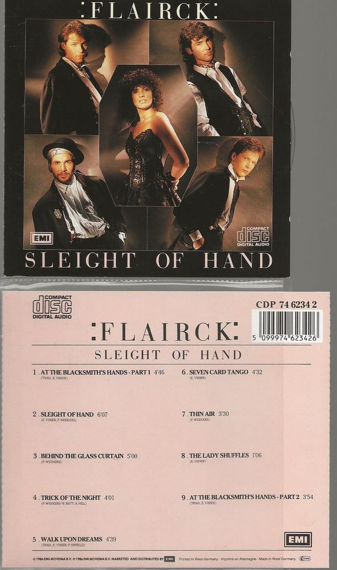 Flairck ‎– Sleight Of Hand 9 Track Cd 1986