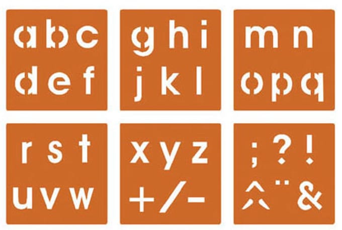 Graine Creative sjablonen alfabet klein - creatieve letters en symbolen.
