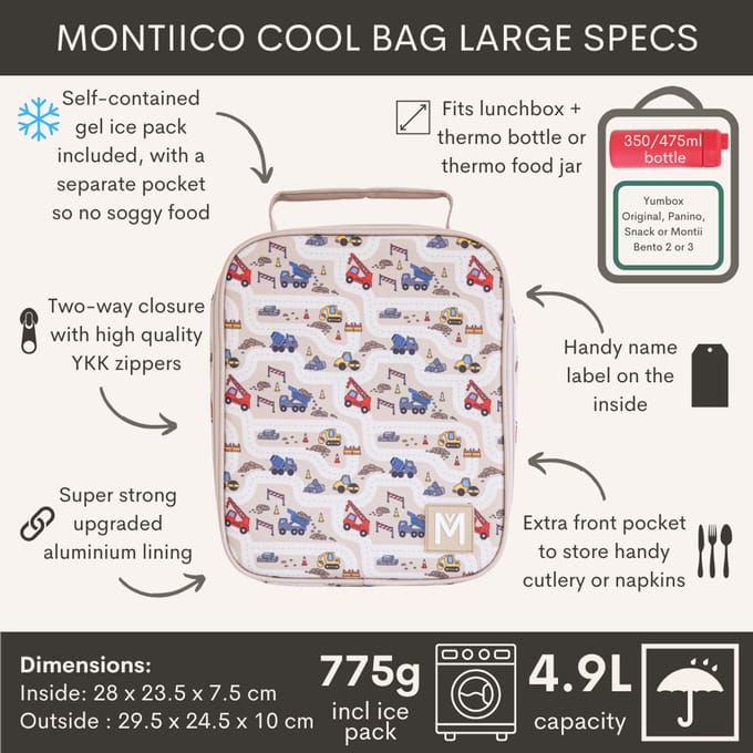 MontiiCo koeltas Large - thermo lunchtas - Construction