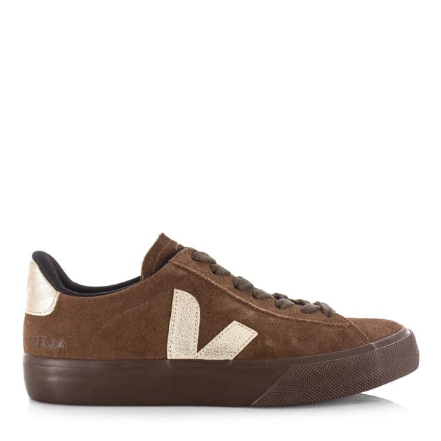 Veja Campo suede walnut platine moonrock lage sneakers dames