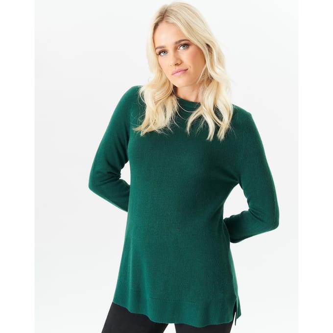 Fijngebreide oversized trui met ronde hals