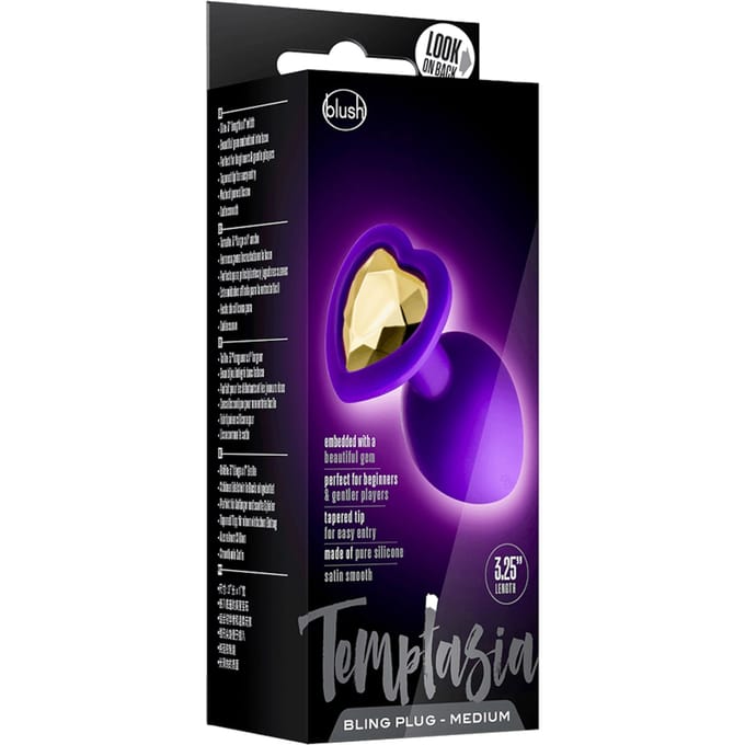 Temptasia - Bling Anaal Plug Medium - Paars