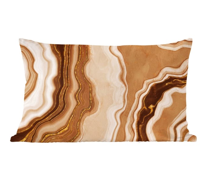 Sierkussens - Kussentjes Woonkamer - 60x40 cm - Edelstenen - Bruin - Agaat - Steen