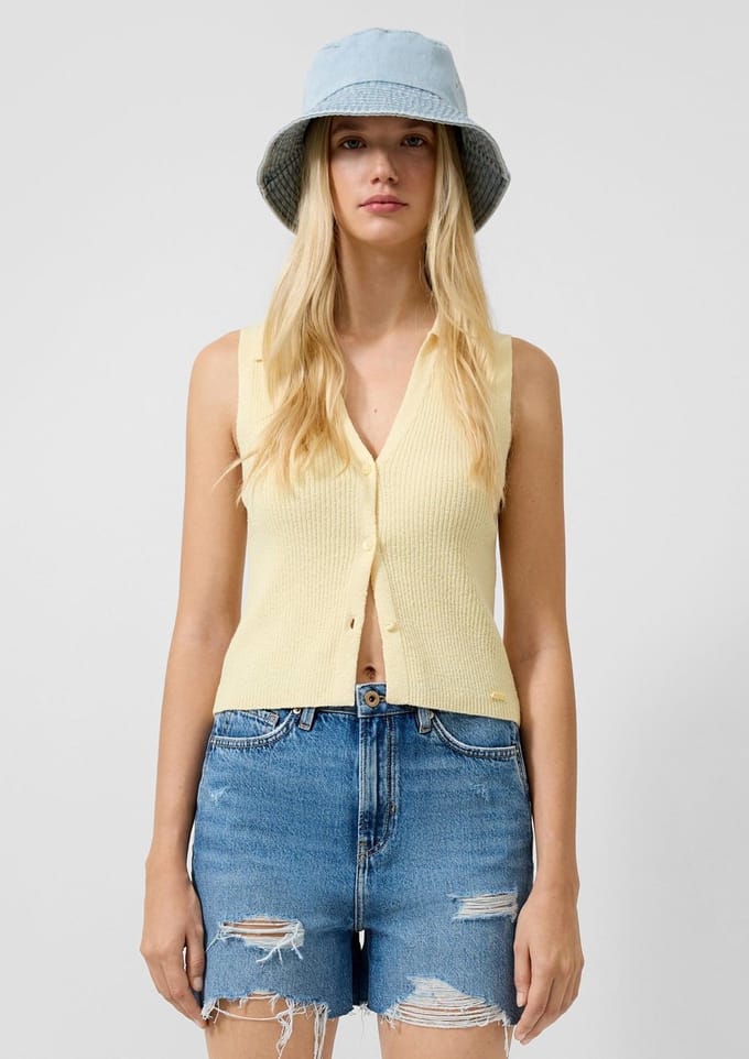 s.Oliver -qs Pullover Yellow Size: M | Button-Down Shirts Outlet | Dames | Geel