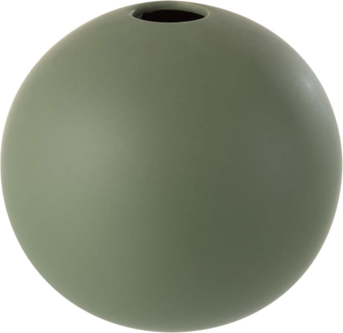 J-Line vaas Bol - keramiek - groen - medium - Ø 18 cm