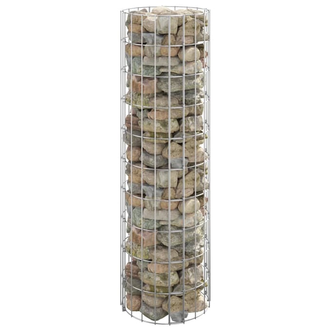 vidaXL - Gabion - paal - rond - Ø30x100 - cm - gegalvaniseerd - staal