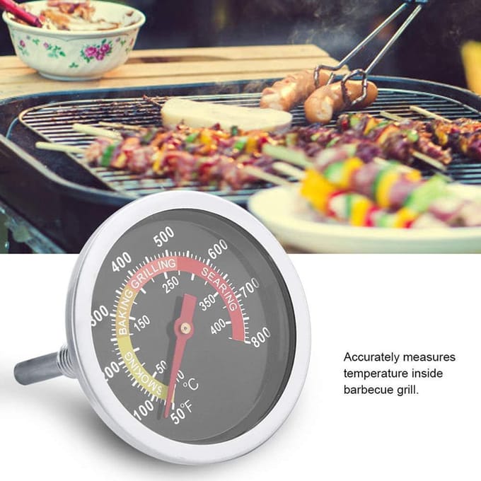 2 stuks temperatuurmeter thermometer kit voor barbecue grill roker pitthermostaat gray